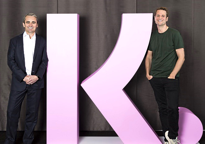 CBA CEO Matt Comyn, with Klarna CEO Sebastian Siemiatkowski
